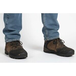 Keen Boots Mens Dry Louisville 6" Steel Toe Work Sz 12 Brown Leather Waterproof